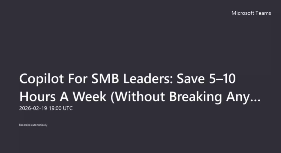 copilot for SMB Leaders